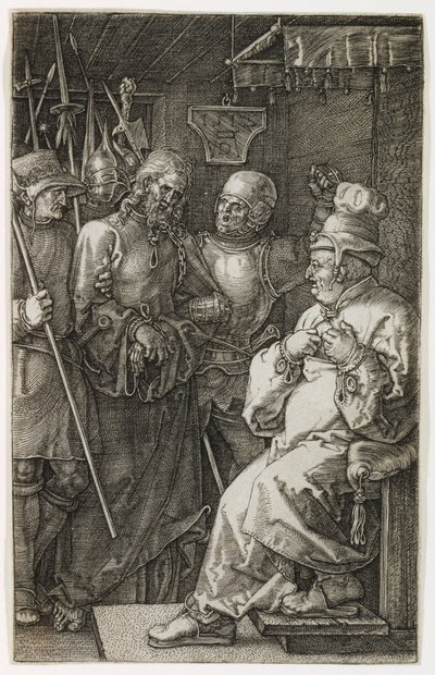 Christus voor Kajafas door Albrecht Dürer